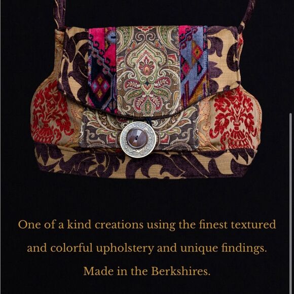 MJcK Designs Janet McKinstry upcycled boho crossbody bag adjustable strap clutch - Picture 6 of 6